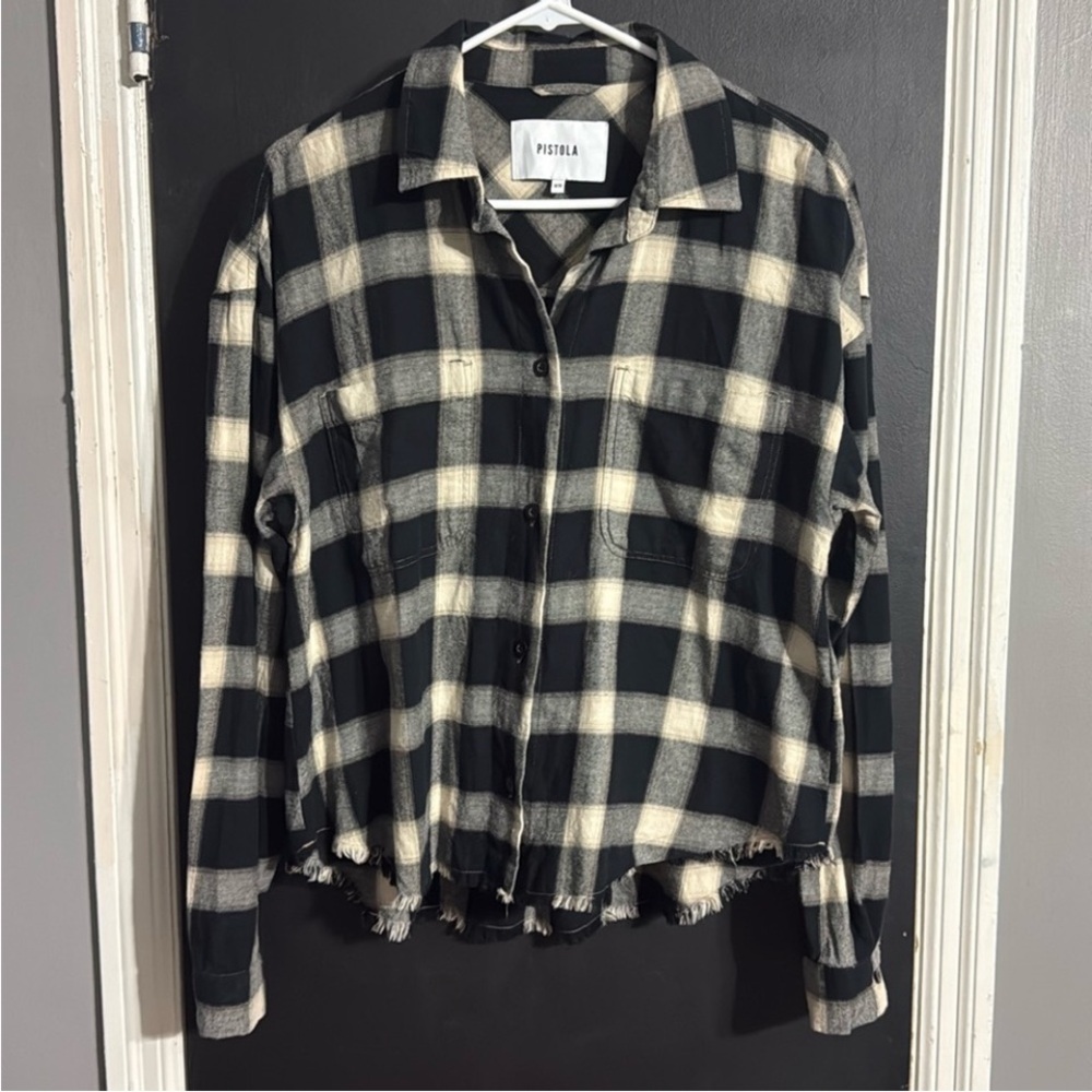 Pistola Cotton Plaid Flannel Size: XS Length: 24”